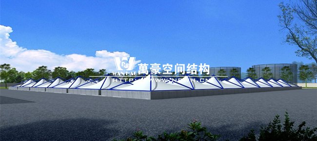 污水池加蓋膜結構效果圖（1）